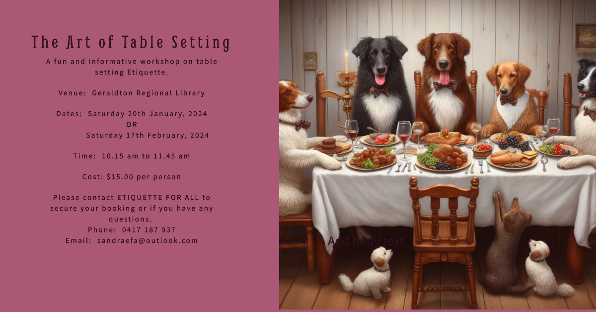 Art of Table Setting workshop