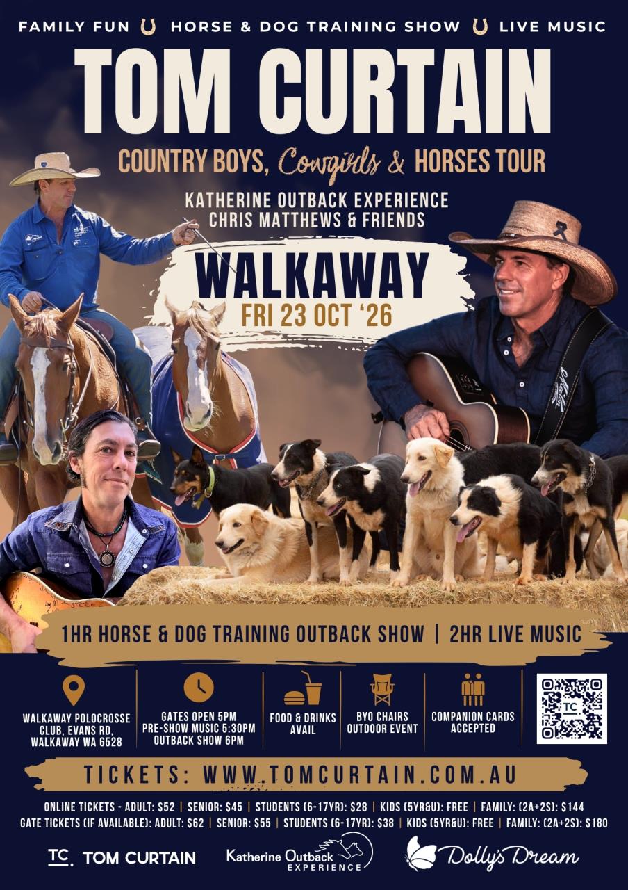 Tom Curtain Outback show