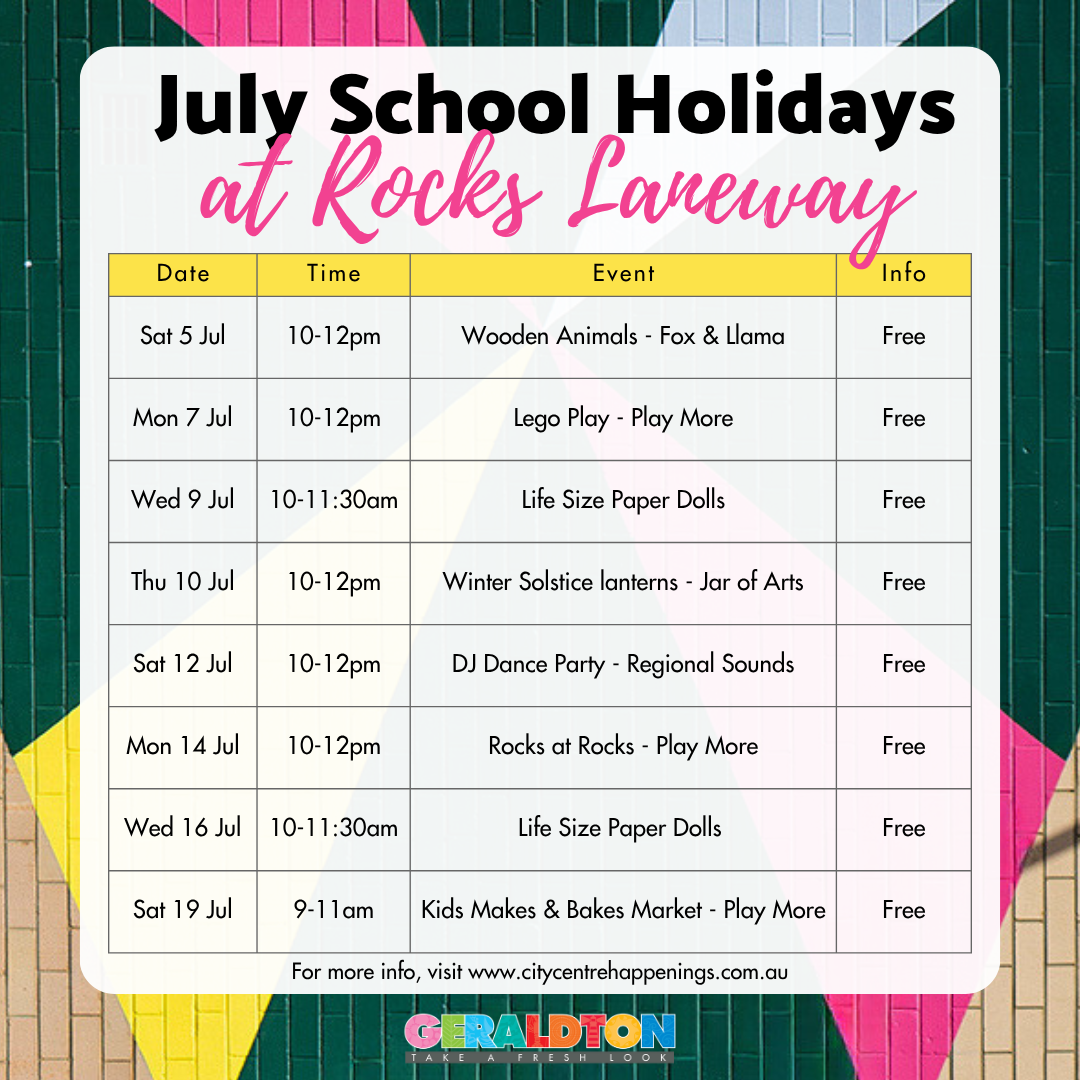 Rocks Laneway School Holidays