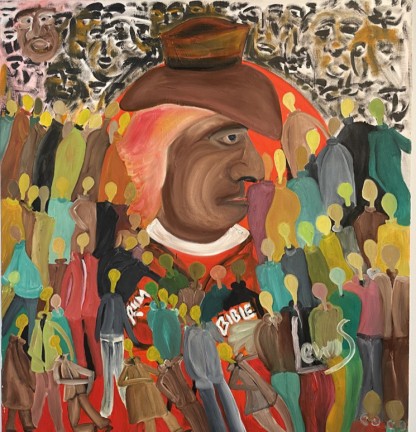Irwin Lewis, Self Portrait, oil on canvas, 91 x 84 cm.