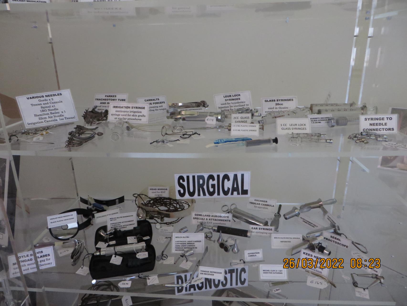 Equipment display at Victoria District Hospital