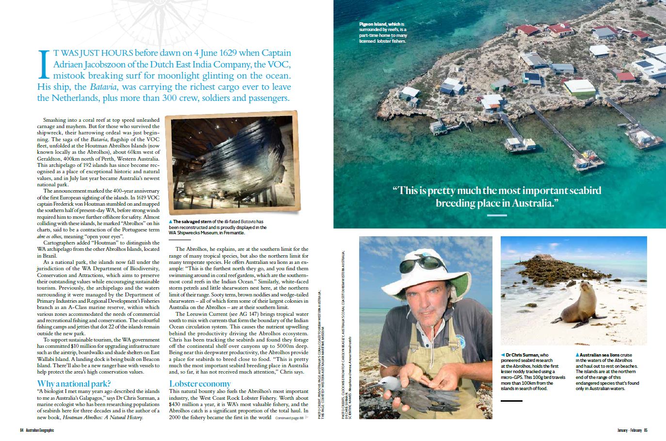 Australian Geographic - Abrolhos Islands feature