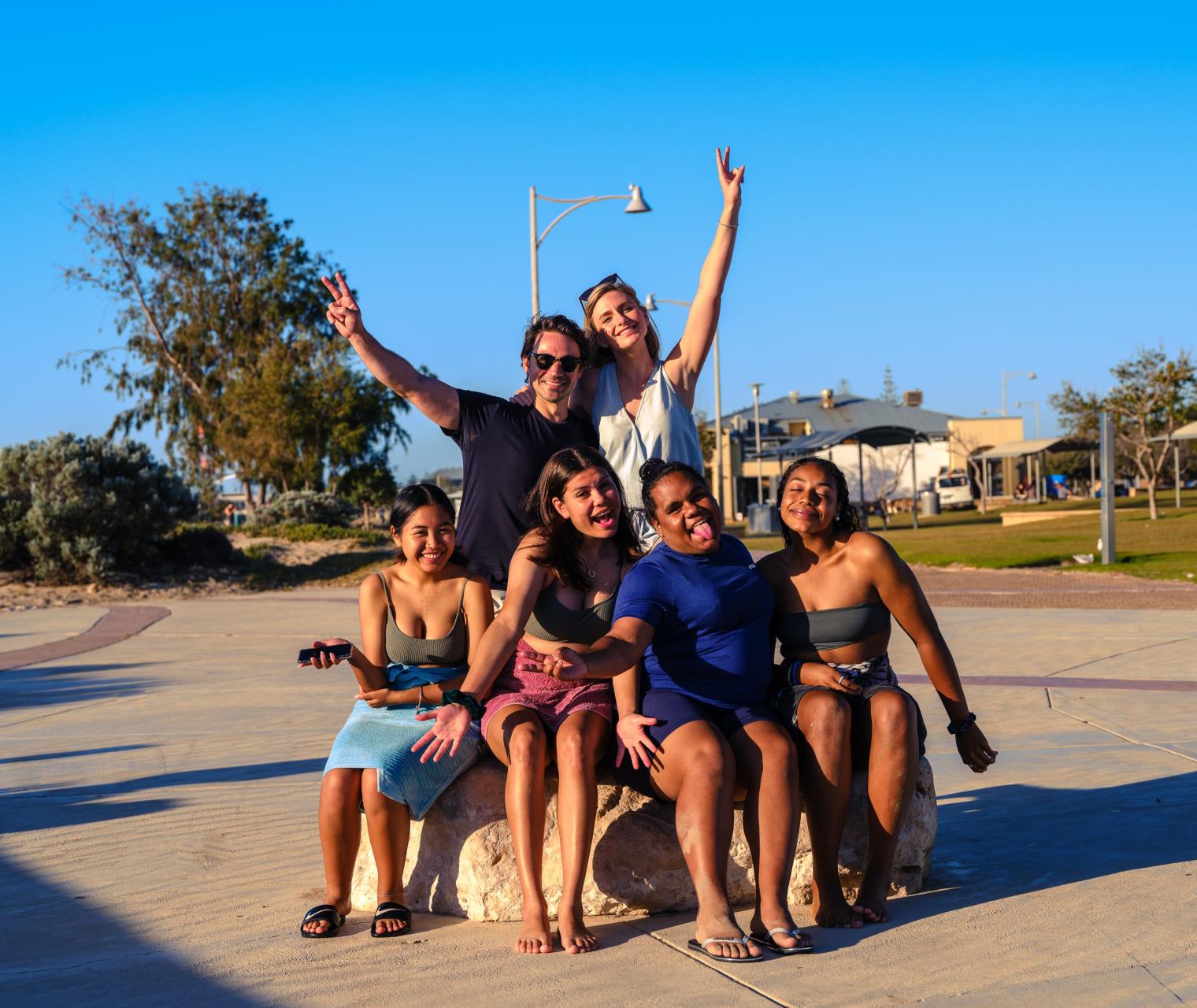 Geraldton Foreshore people smiling 