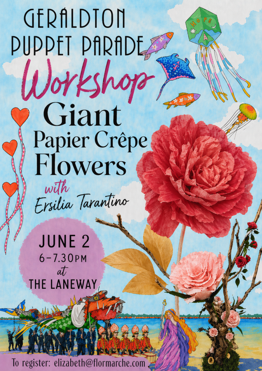 Giant Papier Crepe Flowers workshop