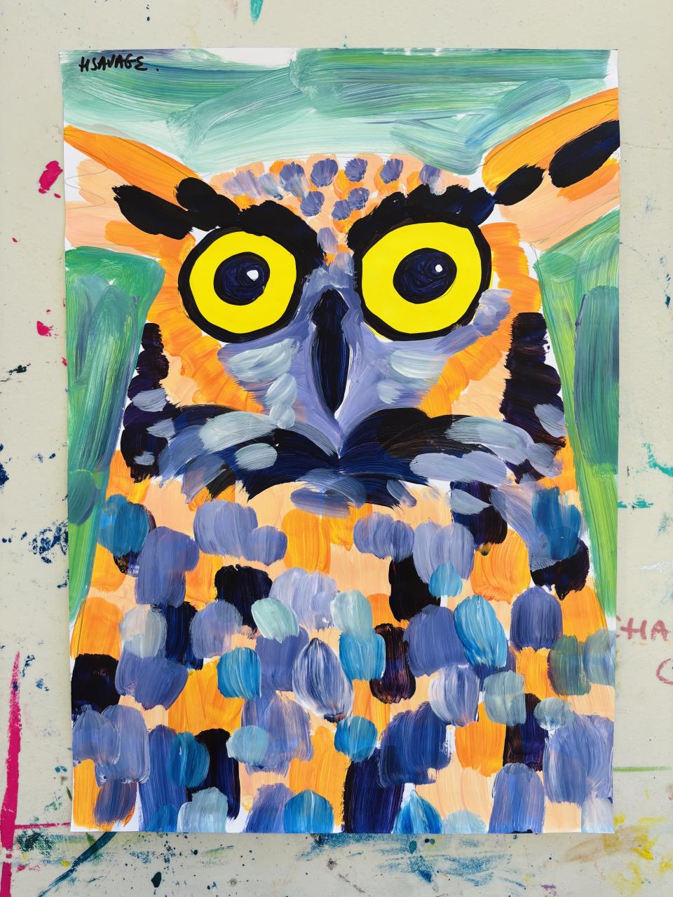 Owl Acrylic Painting with Sunflower Studio Spring School Holidays