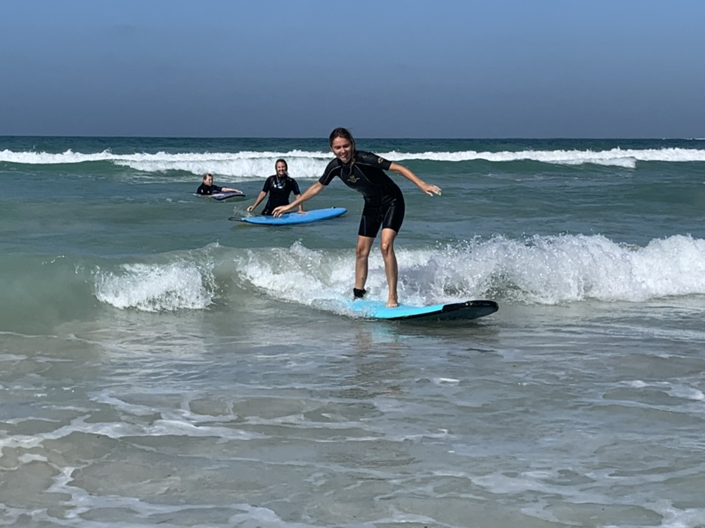 Surfing with Mid West Surf School Spring School Holidays